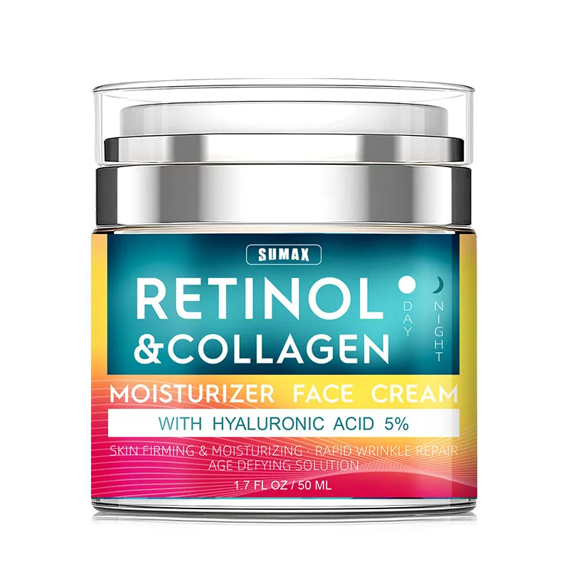 Anti-Aging Gesichtscreme mit Retinol, Kollagen & Hyaluronsäure – Intensive Pflege für glattere, straffere Haut